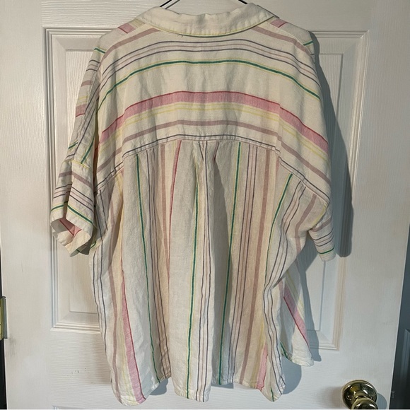 EUC Madewell Linen-blend Rainbow Stripe - Picture 6 of 6